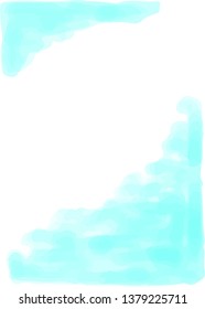This is a vertical watercolor style background illustration with margins.