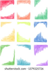 This is a vertical watercolor style background illustration with margins.