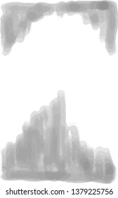 This is a vertical watercolor style background illustration with margins.