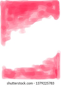 This is a vertical watercolor style background illustration with margins.