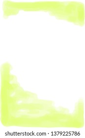 This is a vertical watercolor style background illustration with margins.