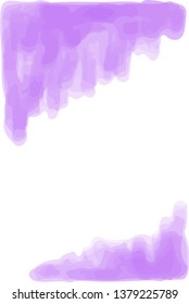 This is a vertical watercolor style background illustration with margins.