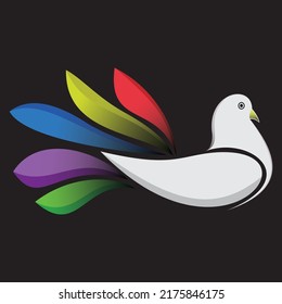 este es un hermoso logo de paloma, puede ser usado para diversos propósitos (logos, arte, íconos, etc.)