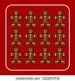 This is a very cute gingerbread shaped vector image that you can use as a background.
