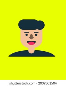 this is a very easy flat human design or drawing, this character image I made can be made into an animated cartoon character or a business icon