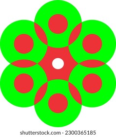 This is a very simple mandala design of a flower.
