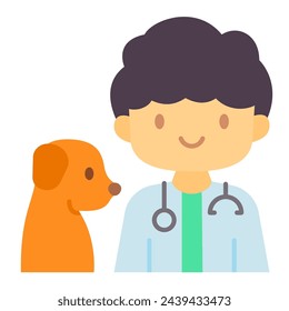 Este icono de veterinario es adecuado para profesión, ocupación, trabajo, avatar, etc.
