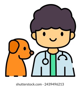 This Veterinarian icon is suitable for Profession, occupation, job, avatar, etc.
