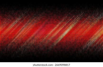 This vibrant abstract digital pattern features warm red gradient colors combined with geometric shapes, making it perfect for modern design projects that require an eyecatching aesthetic touch