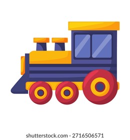 This vibrant cartoon train illustration is perfect for children educational materials and playful designs. Its bright colors and cheerful design make it an excellent choice for any project targeting young audiences.