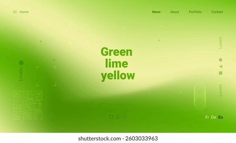 This vibrant design features a lime yellow background, prominently displaying the text Green lime yellow. The aesthetic is bold with modern typography, creating an engaging visual experience.