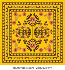 This vibrant design, inspired by Uzbek-Turkic motifs, is perfect for decorative pillows. Featuring intricate geometric patterns and elegant floral elements, it brings a touch of cultural richness.