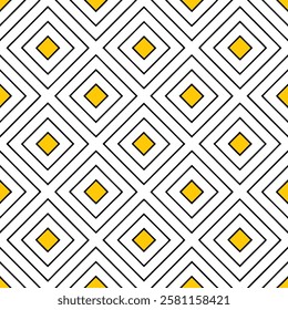 This vibrant geometric pattern features repeating diamonds or rhombuses.