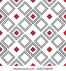 This vibrant geometric pattern features repeating diamonds or rhombuses.