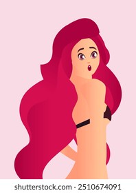 This vibrant illustration captures the essence of a playful and energetic anime character. Her wide eyes and playful pose convey a sense of excitement and surprise,.