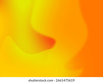 This vibrant and modern abstract background features a subtle gradient from bright yellow to smouldering orange. Flowing and organic liquid forms