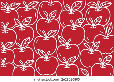 This vibrant red background with hand drawn tomato doodles creates a fun and organic feel, ideal for menus, product labels, or food branding.

