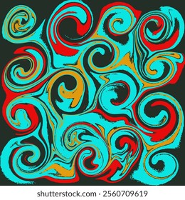 This vibrant swirl of red and blue is a masterpiece of the chaos. Dive into a world of abstract expression is a reminder that beauty can be found in the most unexpected places. 