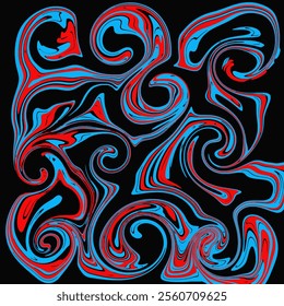 This vibrant swirl of red and blue is a masterpiece of the chaos. Dive into a world of abstract expression is a reminder that beauty can be found in the most unexpected places. 