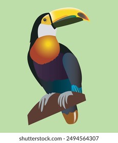 This vibrant toucan bird vector is a stunning addition to any design project,  this Toucan-vector is a versatile asset for any designer.