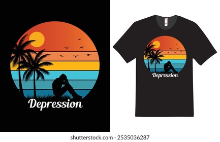  This vibrant t-shirt features a stunning sunset scene that captures the serene beauty of twilight. The design showcases a gradient of warm colors, 