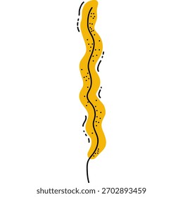Este es un vibrante diseño de línea ondulada amarilla que es verdaderamente perfecto para su uso en proyectos de arte y diseño modernos