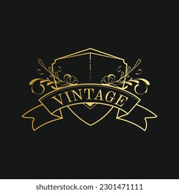 This is a vintage golden frame.