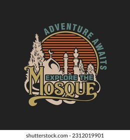 this is a vintage islamic logo vector illustration