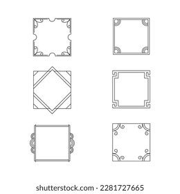 This is a vintage ornamental frames collection in vector.