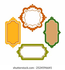 This vintage rectangular frame vector set features elegant, ornate designs perfect for adding a touch of classic style to invitations, certificates, cards, and other creative projects.