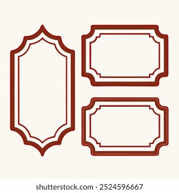 This vintage rectangular frame vector set features elegant, ornate designs perfect for adding a touch of classic style to invitations, certificates, cards, and other creative projects.