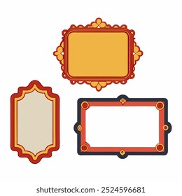 This vintage rectangular frame vector set features elegant, ornate designs perfect for adding a touch of classic style to invitations, certificates, cards, and other creative projects.