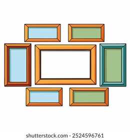 This vintage rectangular frame vector set features elegant, ornate designs perfect for adding a touch of classic style to invitations, certificates, cards, and other creative projects.