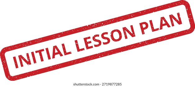 This vintage-style red stamp marks a preliminary lesson plan. Perfect for educators and academic institutions managing curriculum development.