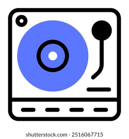 Dieses Vinyl-Symbol eignet sich für Musik, Musikinstrument, Unterhaltung und Multimedia, etc.