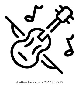 Dieses Violinsymbol eignet sich für Musik, Musikinstrument, Unterhaltung und Multimedia usw.