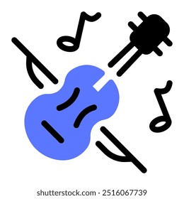 Dieses Violinsymbol eignet sich für Musik, Musikinstrument, Unterhaltung und Multimedia usw.