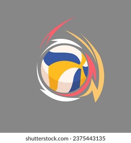 This is a volleyball logo or icon