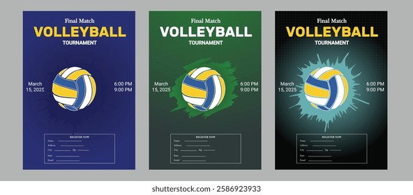 This Volleyball Tournament Flyer is a high-quality, editable template perfect for promoting your upcoming volleyball match or championship. Featuring a modern and eye-catching design, 