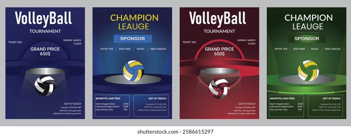 This Volleyball Tournament Flyer Template is perfect for promoting volleyball matches, championships, and sports events. Designed with a modern and professional look, this flyer is ideal for clubs,