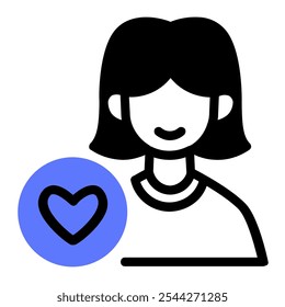 This Volunteer Woman icon is suitable for volunteer, humanitarian and help people, etc.