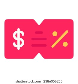This Voucher icon is suitable for Black Friday, shopping, ecommerce, etc.