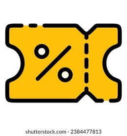 This Voucher icon is suitable for shopping, ecommerce, supermarket and business