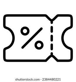 This Voucher icon is suitable for shopping, ecommerce, supermarket and business