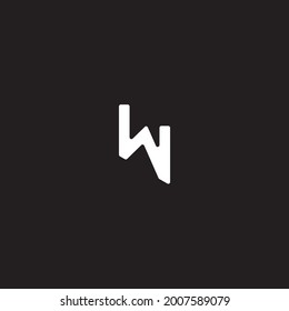 Este es un diseño de logotipo de letra W sobre fondo negro.