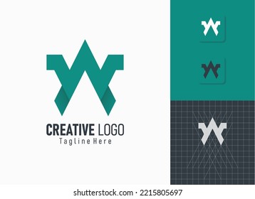 Dieses "W"-Logo ist ein sehr guter Wert mit einem eleganten Konzept, das zu Ihrer Marke und Ihren Produkten passt
