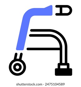 This Walker icon is suitable for hospital, medical, healthcare, etc.