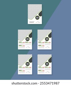 This is a wall calendar 2025 design Template suitable for all corporate businesses.