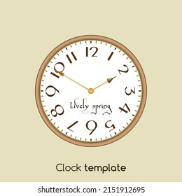 This is a wall clock of the numerical method. The "BernardoModaContrast" font is used as a number here.