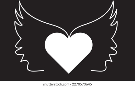 this wallpaper illustrates like love has wings in the dark